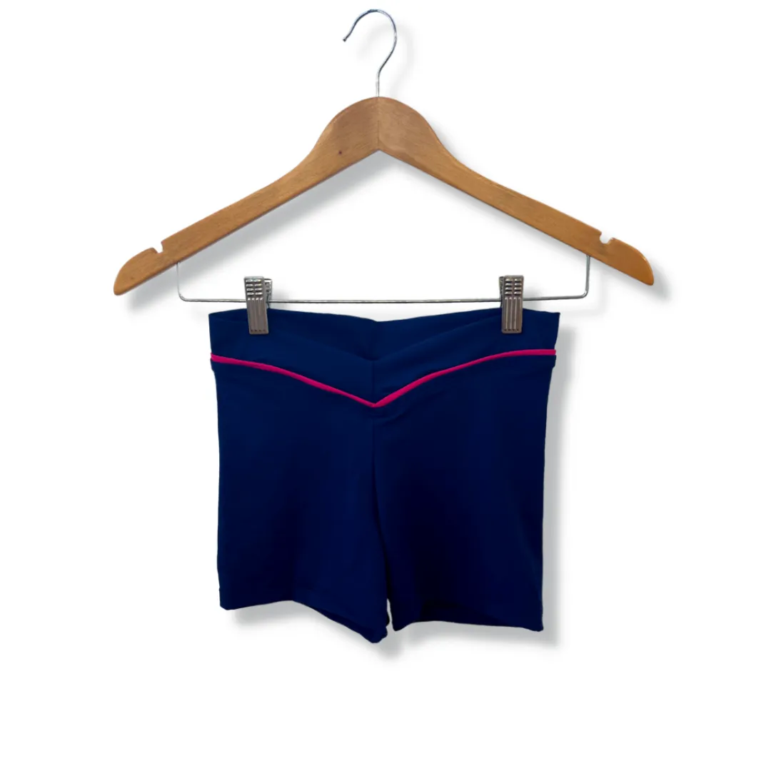 d:d Collection Tie Front Crop & V-Short Set - Mulberry/Navy