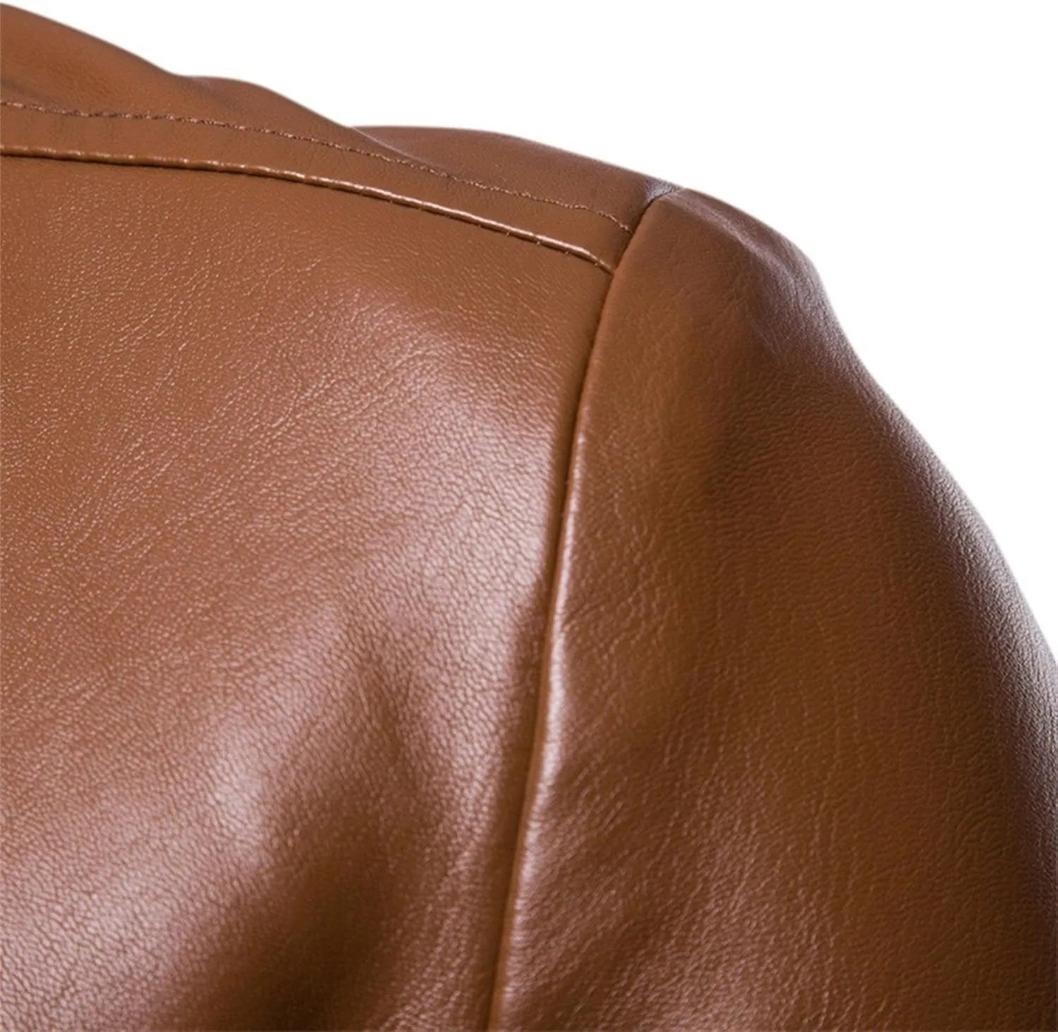 DGHM-JLMY Men's Suit Collar Fashion Pu Leather Jacket Casual 2 Button Slim Faux Leather Blazer Business Leather Sport Coat