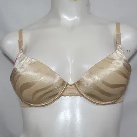 DISCONTINUED Maidenform 7122 One Fabulous Fit Jacquard Satin Underwire Bra 34B Gold NWT