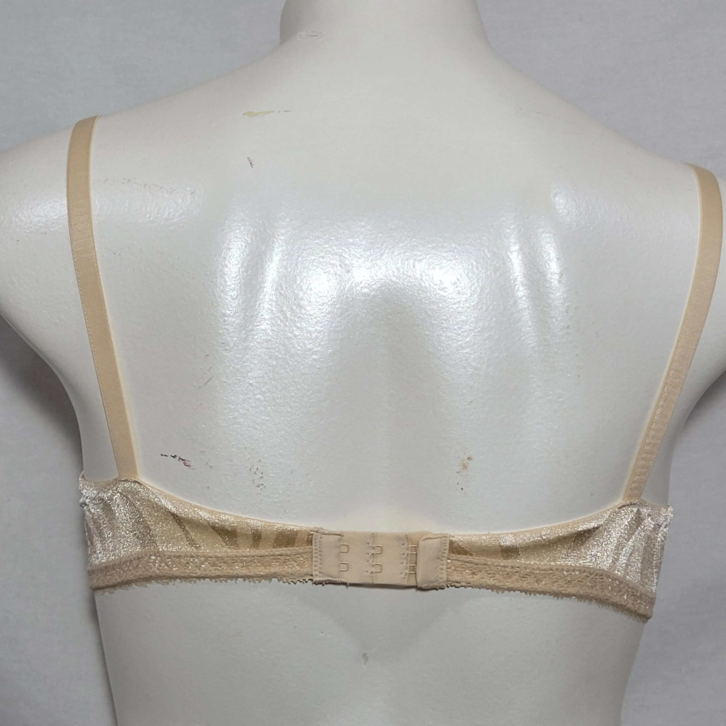 DISCONTINUED Maidenform 7122 One Fabulous Fit Jacquard Satin Underwire Bra 34B Gold NWT