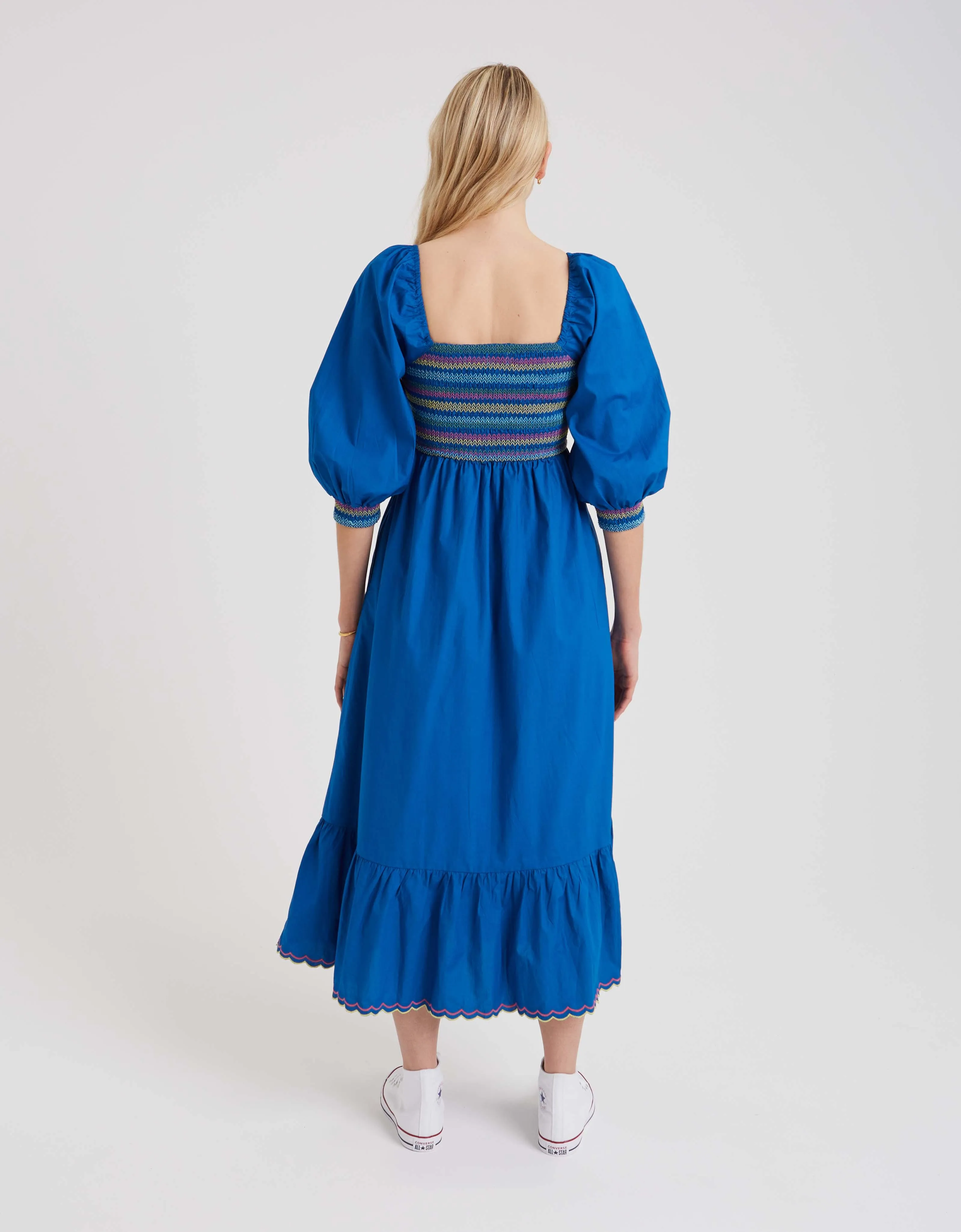 Embroidered Indigo Cindy Dress