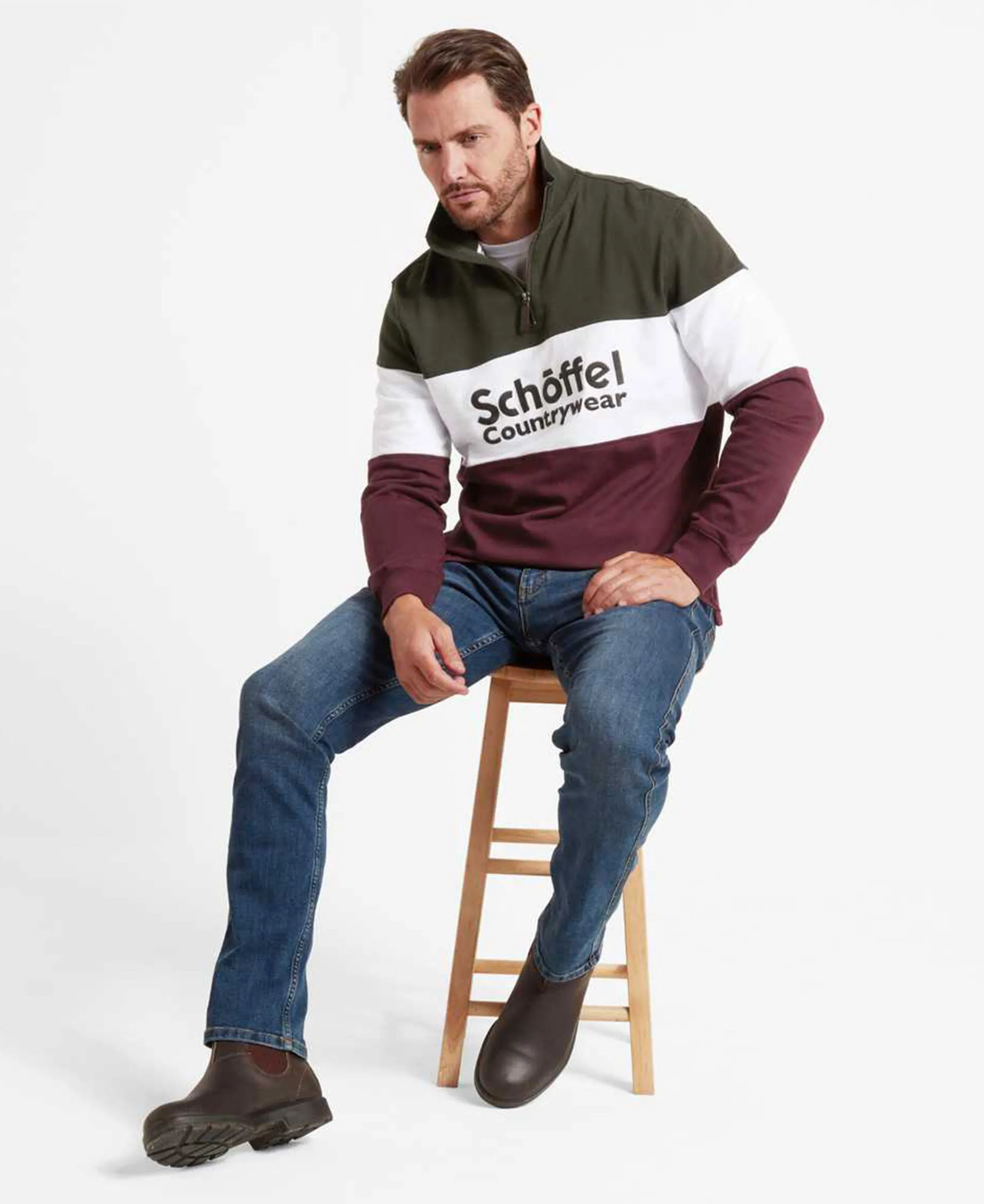 Exeter Heritage 1/4 Zip - Wine