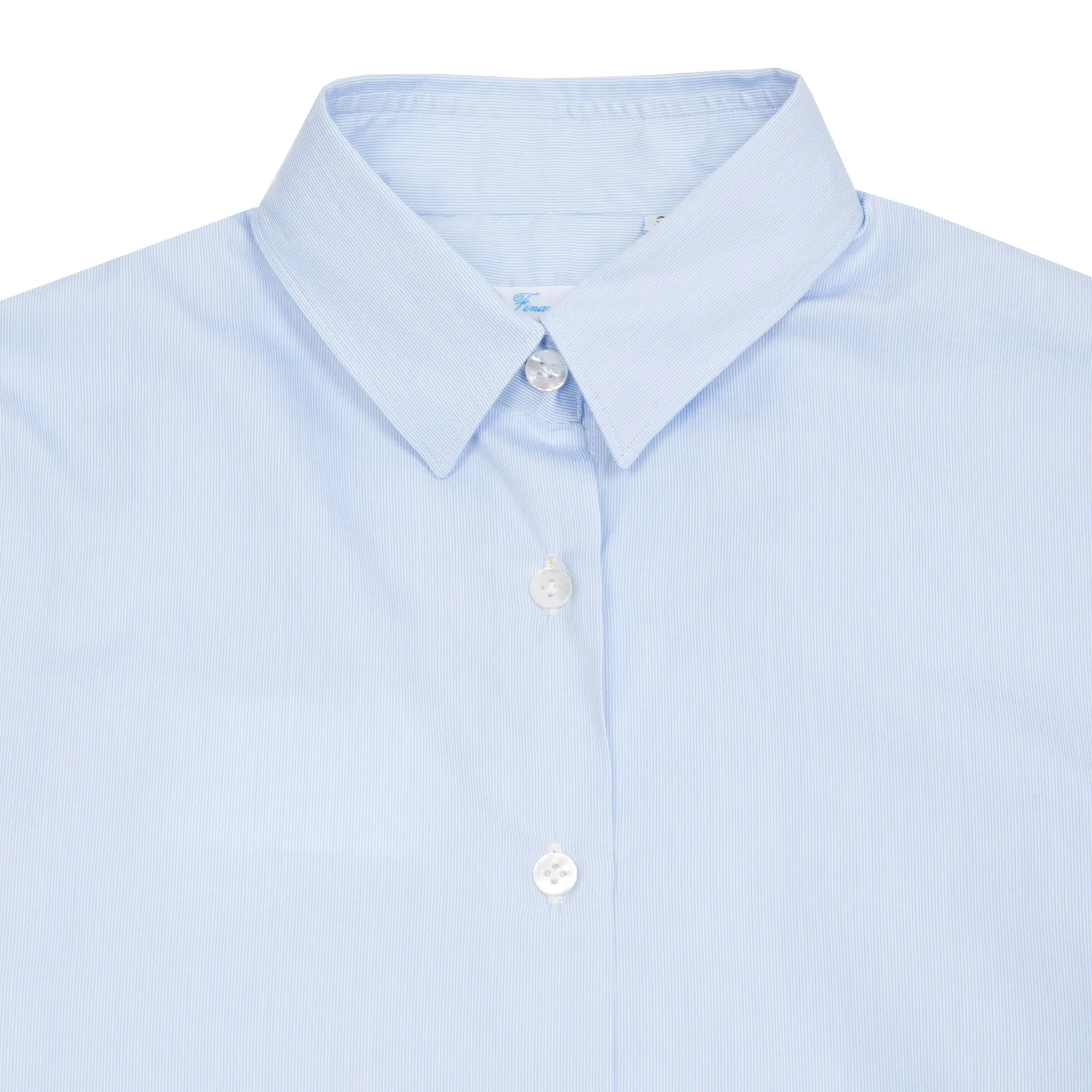 Finamore Women's Liv Shirt in Light Blue Stipe