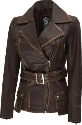 fjackets Long Leather Jacket Women - Real Lambskin Leather Jacket & Coats For Women
