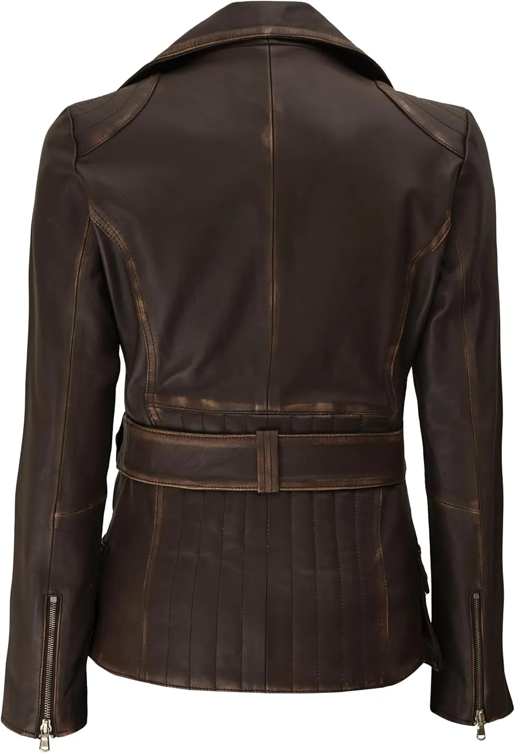fjackets Long Leather Jacket Women - Real Lambskin Leather Jacket & Coats For Women