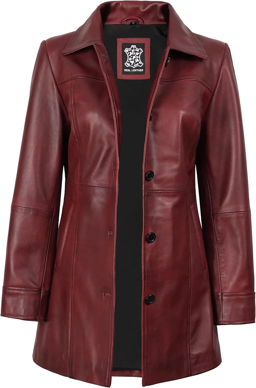 fjackets Real Leather Jacket Women - Lambskin Long Coats For Women - Stylish Soft Women's Trench Coats