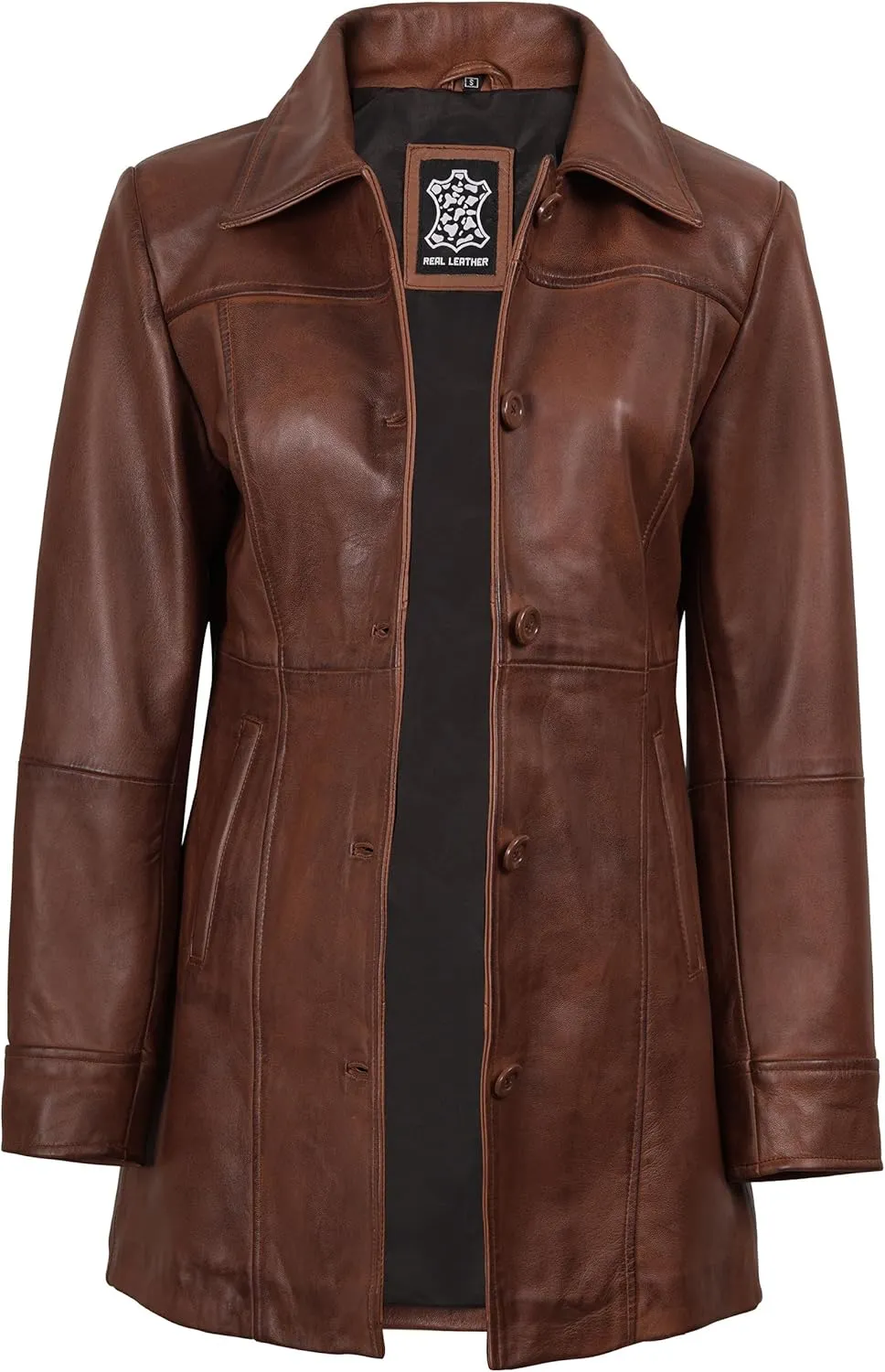 fjackets Real Leather Jacket Women - Lambskin Long Coats For Women - Stylish Soft Women's Trench Coats