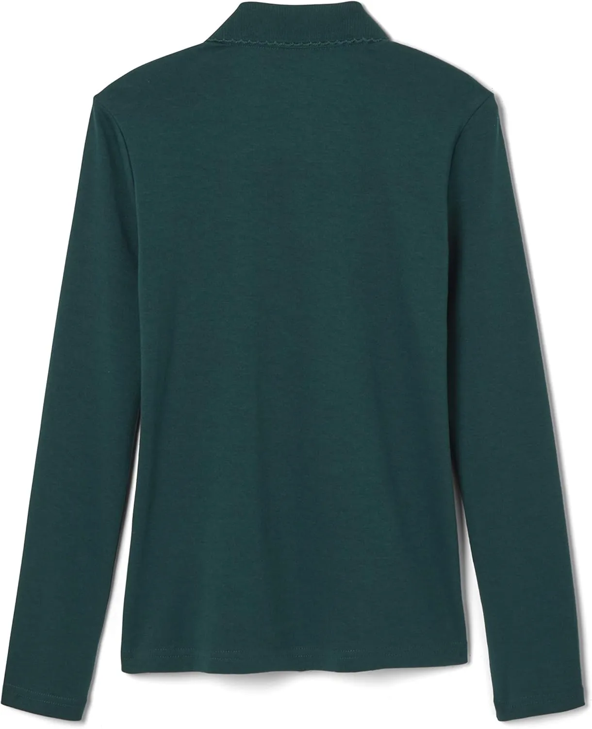 French Toast Girls' Uniform Long Sleeve Polo with Picot Collar (Standard & Plus)