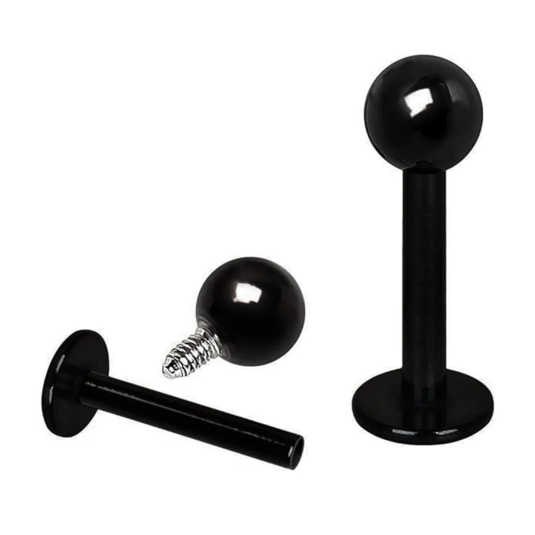 G23 PVD Titanium Internally Threaded Ball Labret