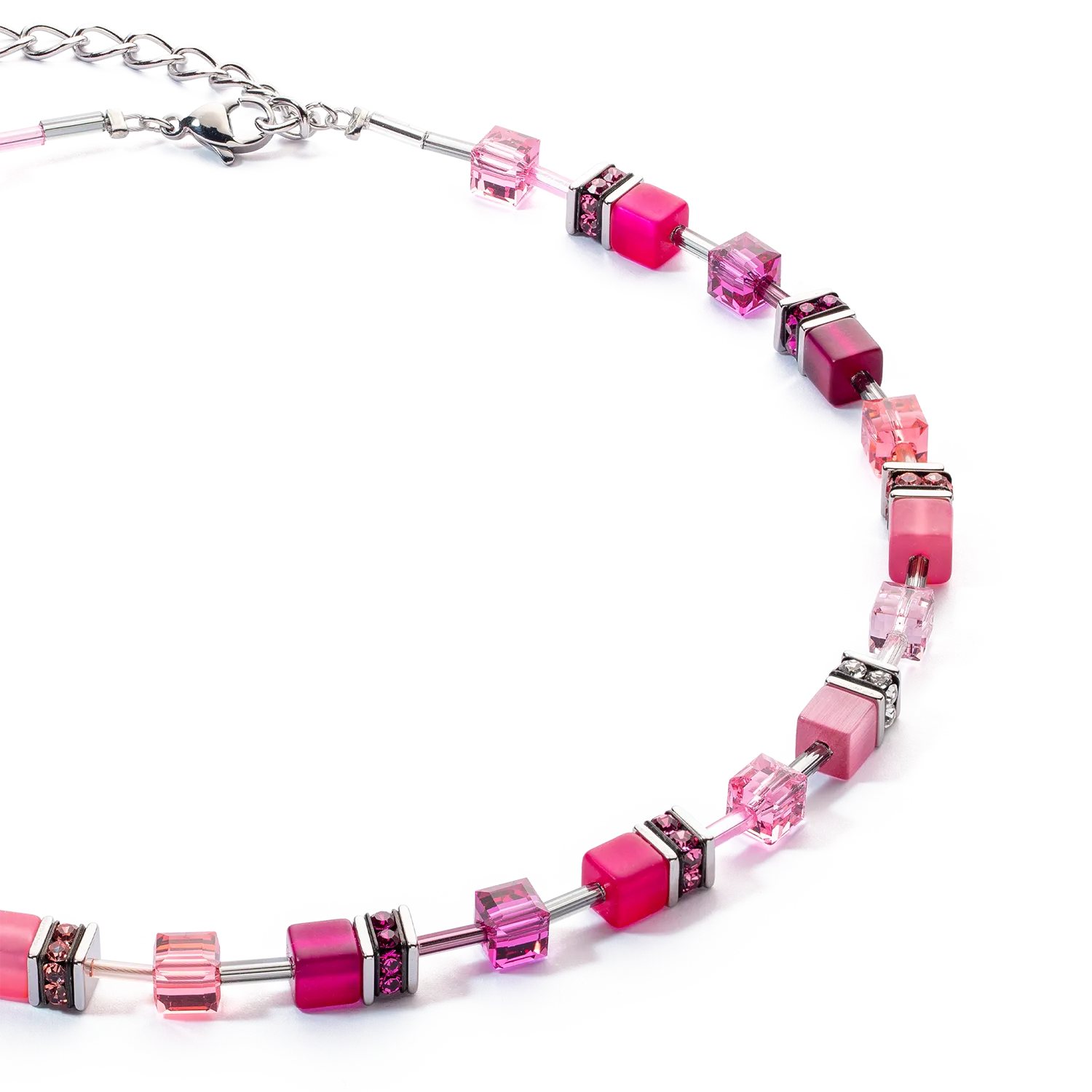GeoCUBE® Iconic necklace Viva Magenta