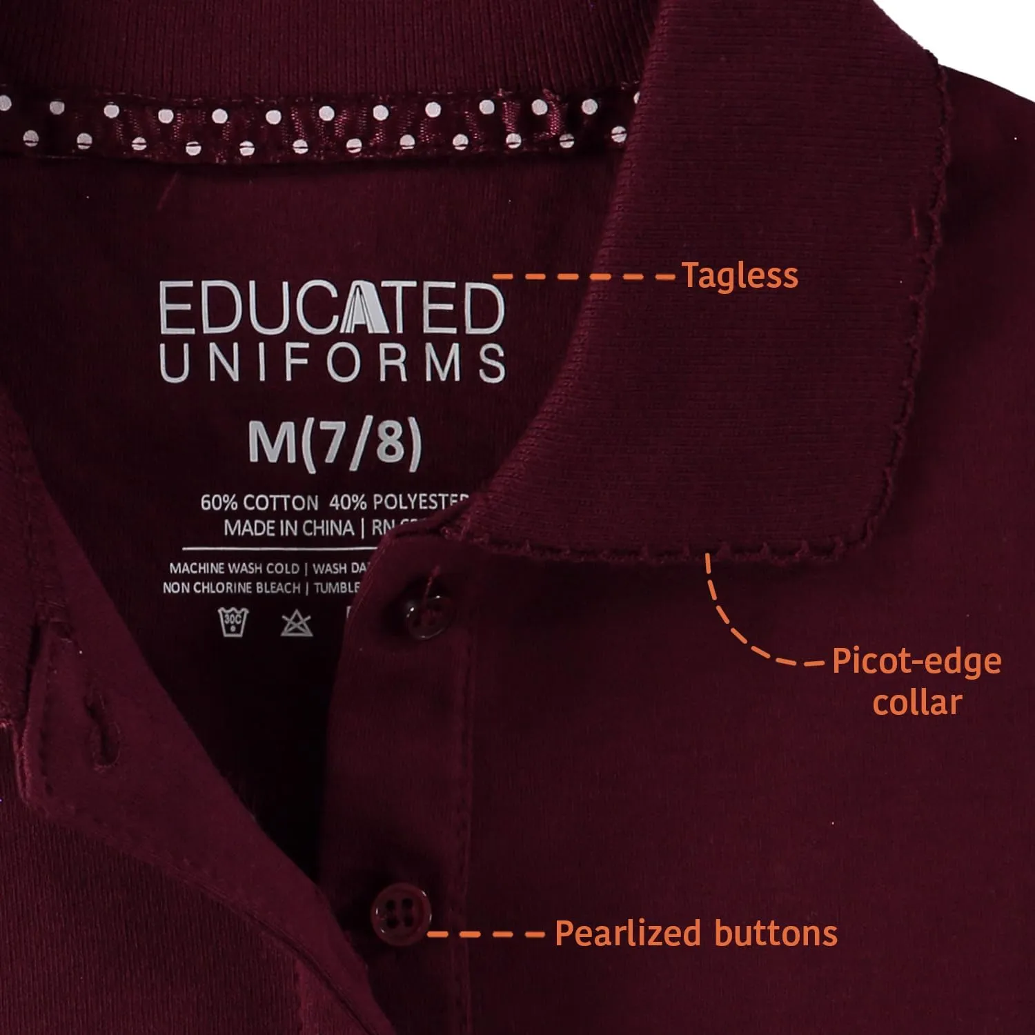 Girls 2T-20 Short Sleeve Pique Polo Uniform Shirt