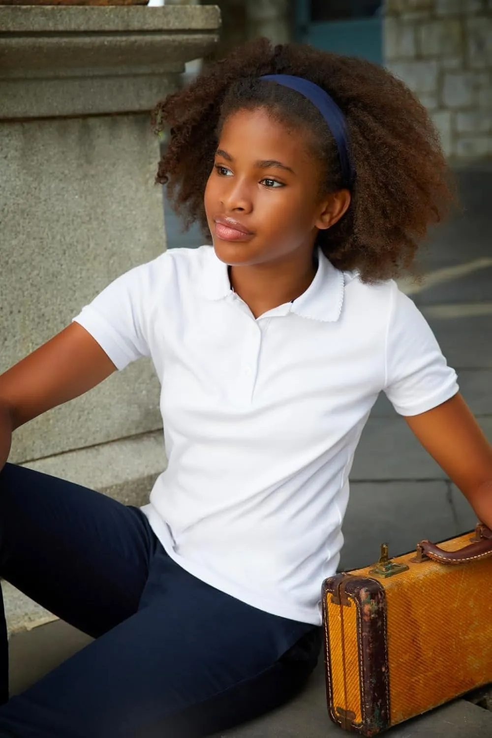 Girls 2T-20 Short Sleeve Pique Polo Uniform Shirt