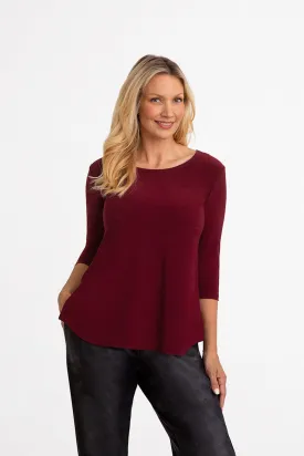 Go To Classic T-shirt Relax 3/4 Sleeve | Pomegranate