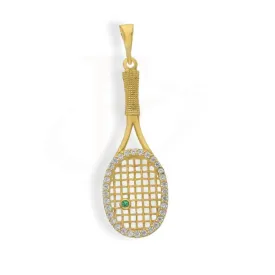Gold Badminton Pendant 18KT - FKJPND1503