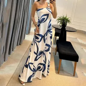 Greek Islands One Shoulder Dress
