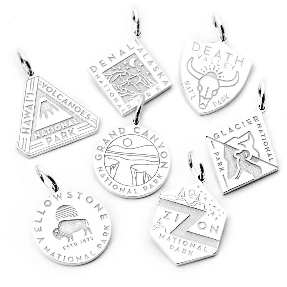 Hawaii Volcanoes National Park Charm, Silver