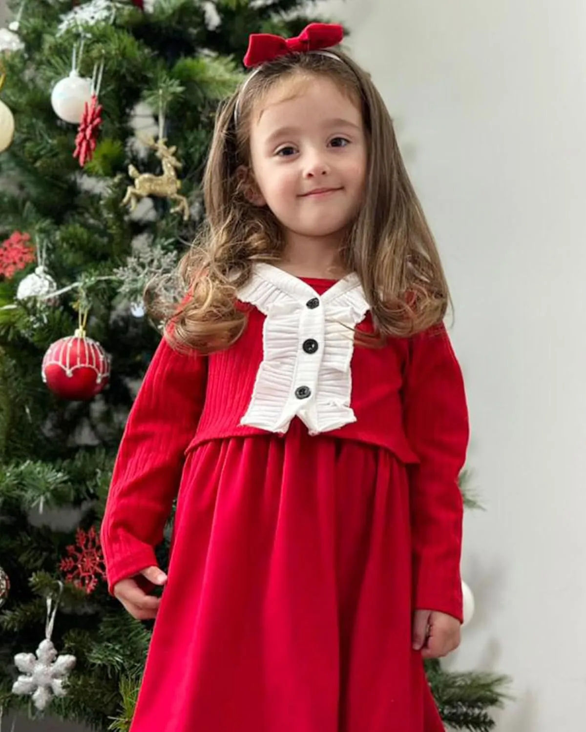 HINTINA Toddler Little Girls Dress And Cardigan Sets 2 Piece Floral Print Sleeveless Dress and Long Sleeve Cardigan Set
