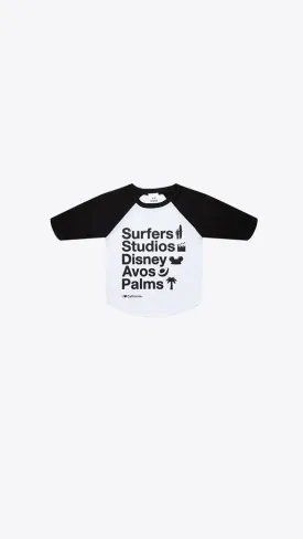 I Love LA Black Raglan Tee