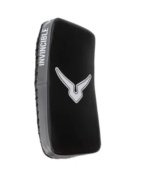 Invincible Rebound Synthetic Leather Curved Boxing Punching Kicking Pad, Arm Shield for Training of Karate, Martial Art, UFC, MMA (BLACK/GREY)