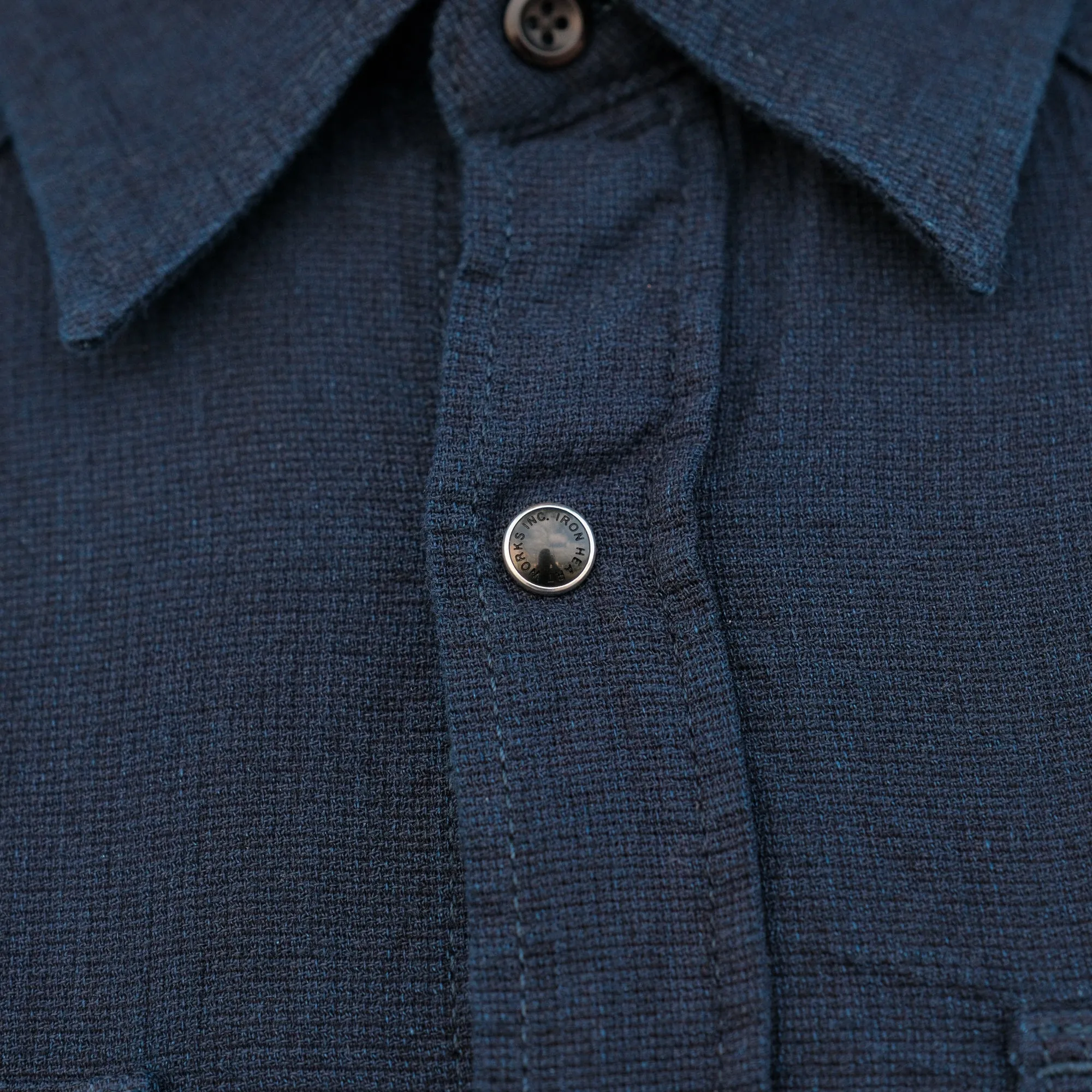 Iron Heart IHSH-357-IND 5oz Dobby Cloth Western Shirt Indigo FINAL SALE