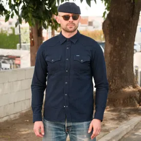 Iron Heart IHSH-357-IND 5oz Dobby Cloth Western Shirt Indigo FINAL SALE