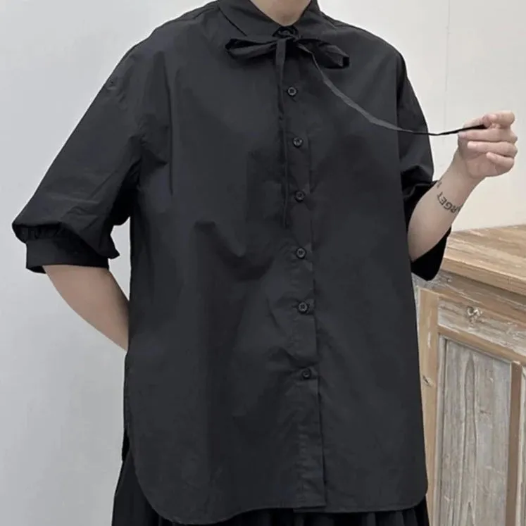 Japanese Style Shirt With 3D Flowers