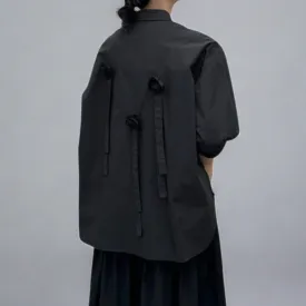 Japanese Style Shirt With 3D Flowers