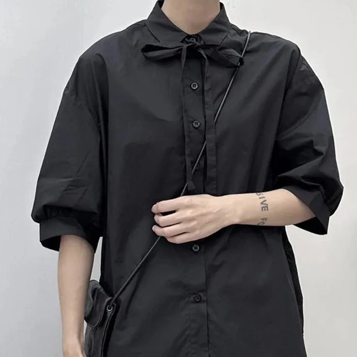 Japanese Style Shirt With 3D Flowers