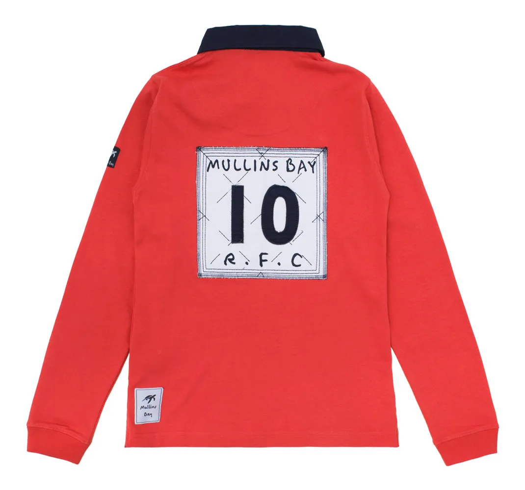 Ladies Mullins Rugby Shirt - Spicy Red