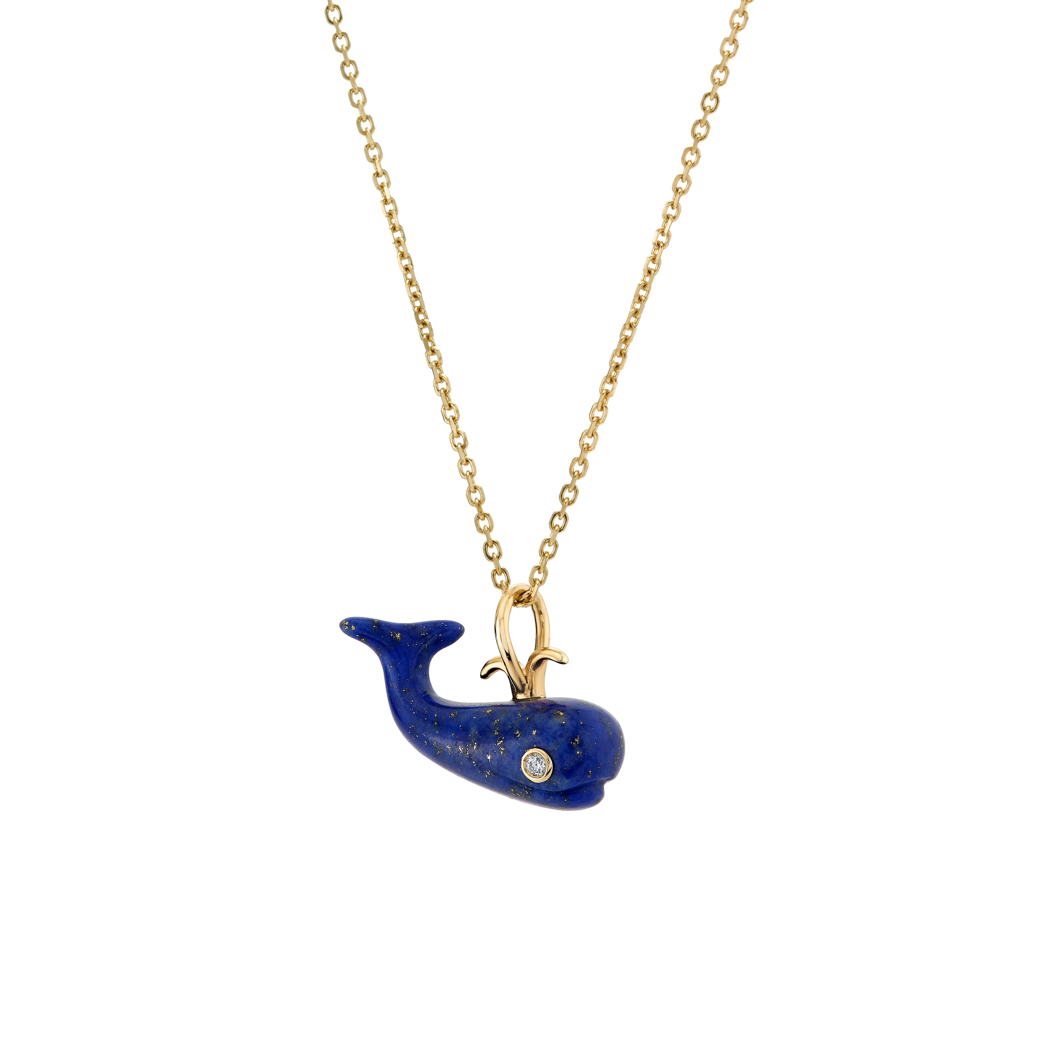 Lapis Migrating Whale Charm