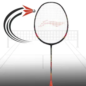 Li-Ning Aeronaut 7000C Combat Badminton Racquet - Black/Red