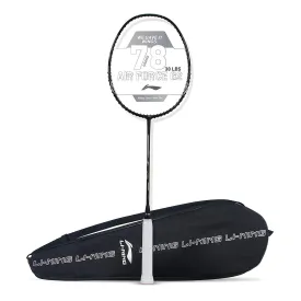 Li-Ning Air Force 78 G2 Carbon Fibre Badminton Racket with Free Full Cover Black/Silver