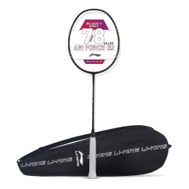 Li-Ning Air Force 78 G2 Carbon Fibre Badminton Racket with Free Full Cover Charcoal/Gold
