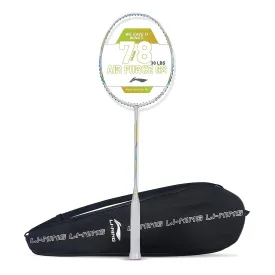 Li-Ning Air Force 78 G2 Carbon Fibre Badminton Racket with Free Full Cover White/Gold