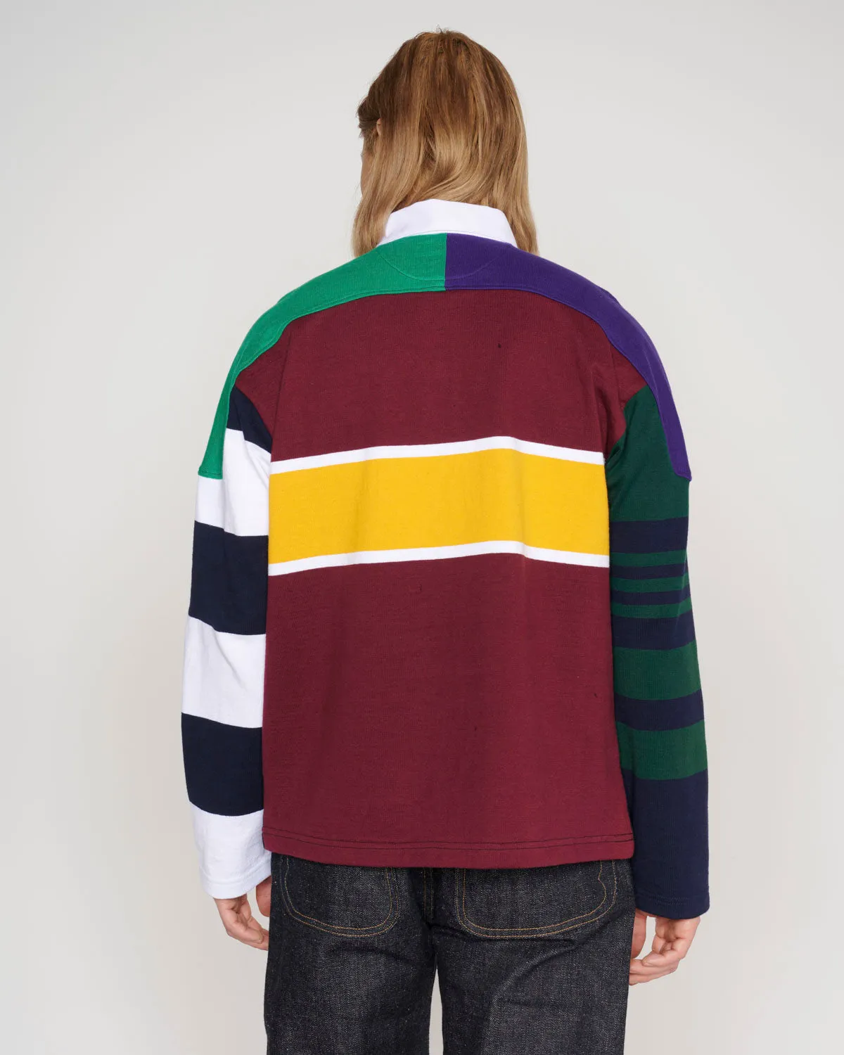 Long Sleeve Rugby Shirt - Black Multi
