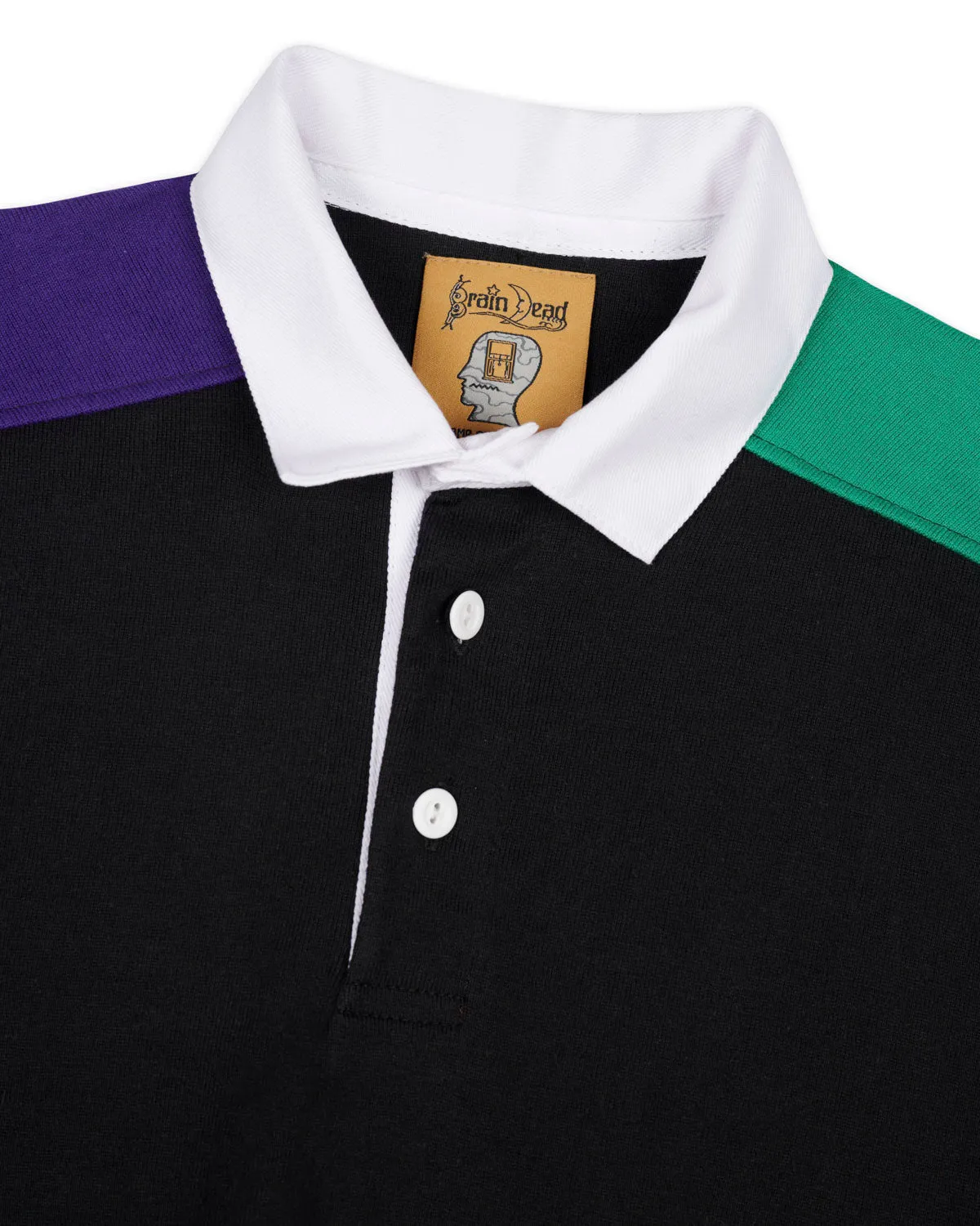 Long Sleeve Rugby Shirt - Black Multi