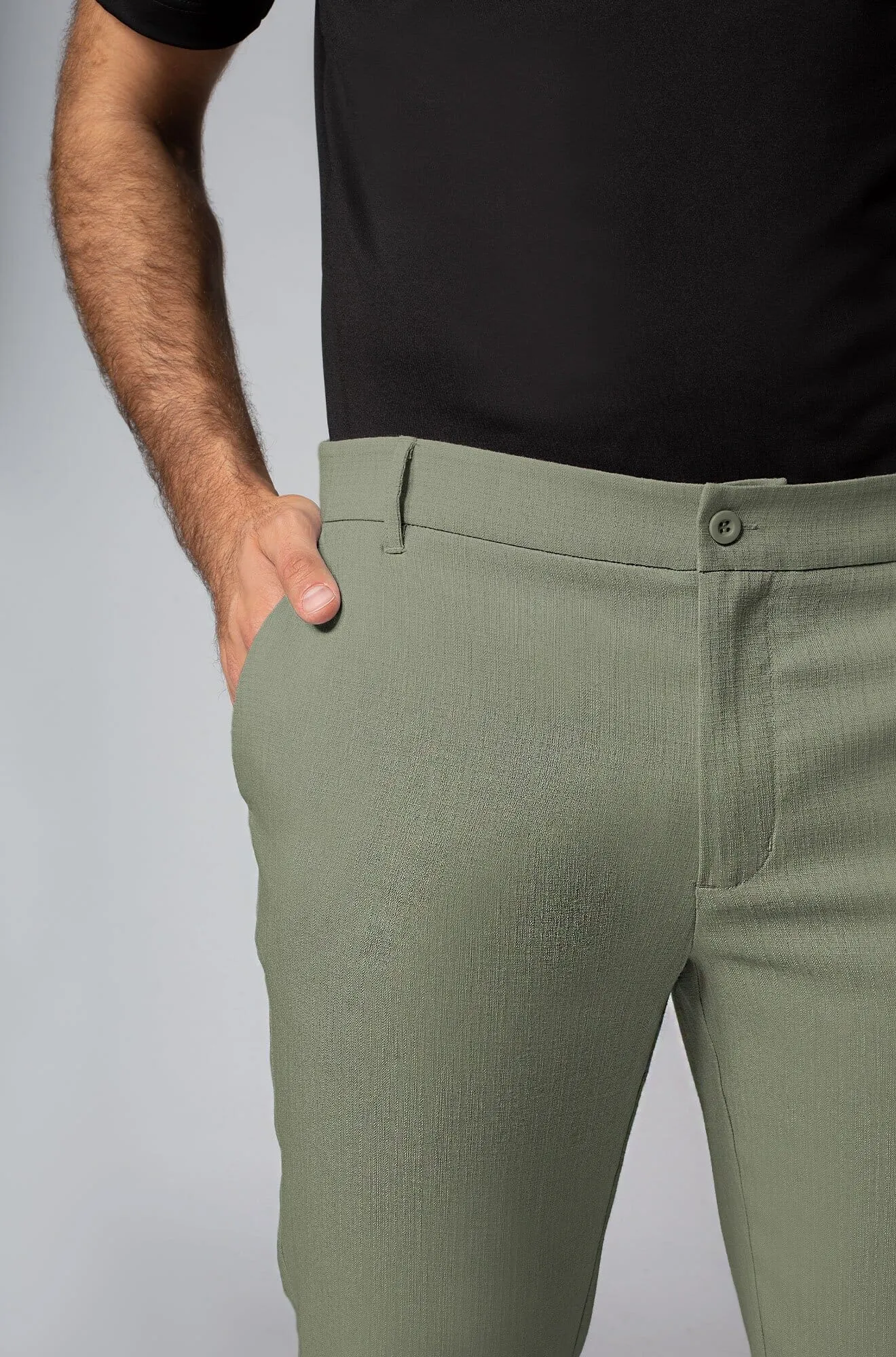 Men's Faux Linen Pant
