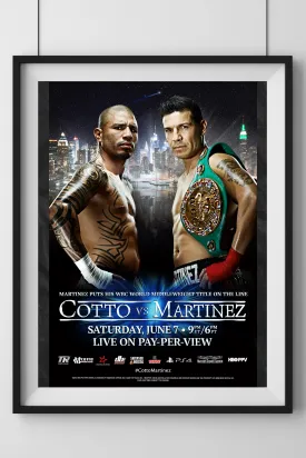 Miguel Cotto vs. Sergio Martinez Official Event Poster (27x40)
