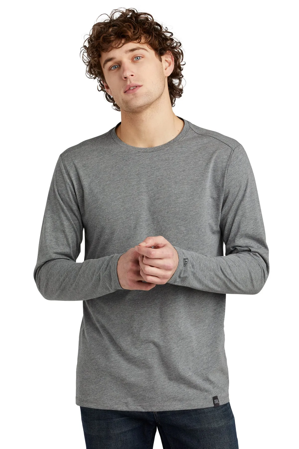 New Era Heritage Blend Long Sleeve Crew Tee. NEA102