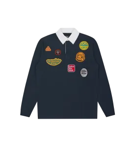 PATCHES RUGBY SHIRT - NAVY