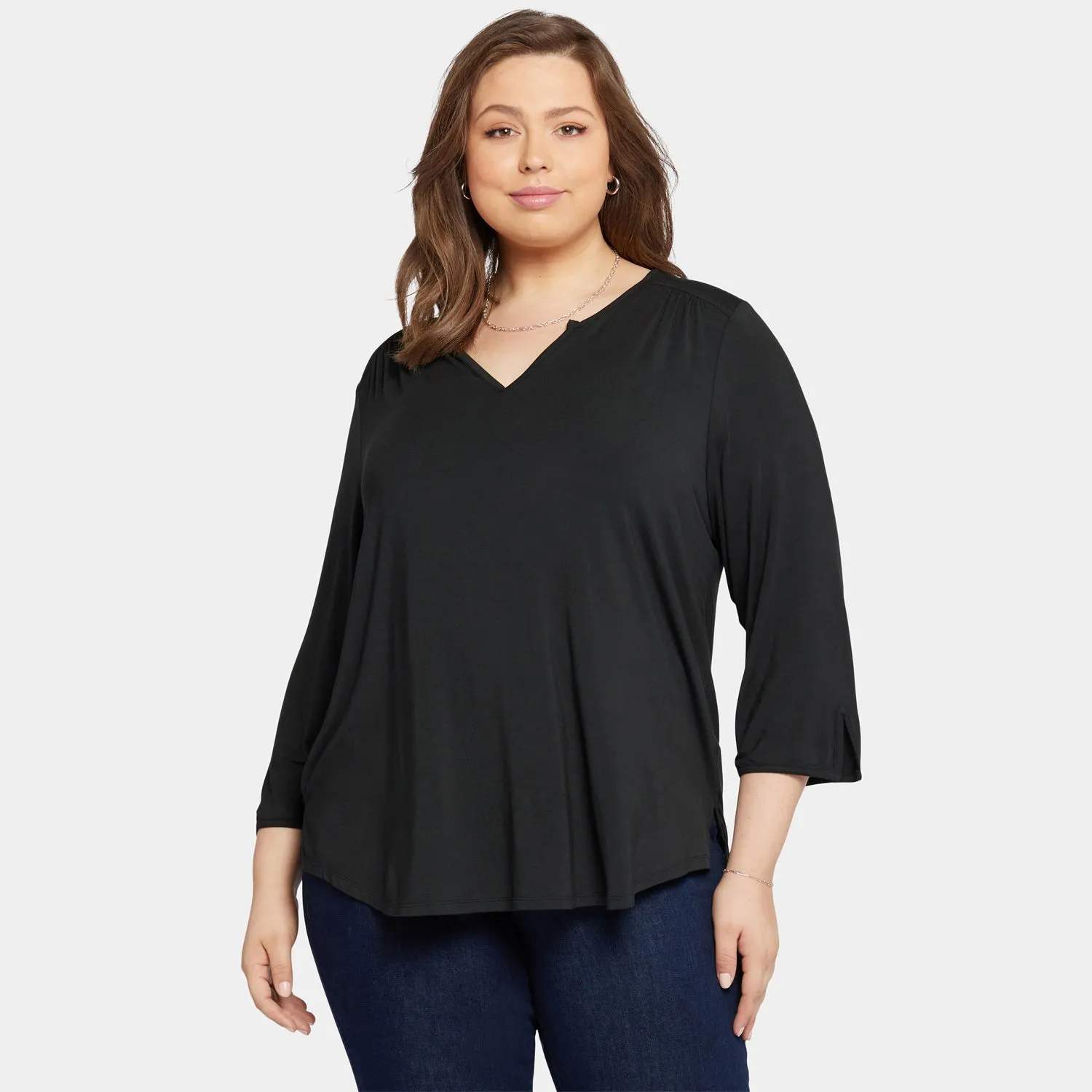 Perfect Tee In Plus Size - Black