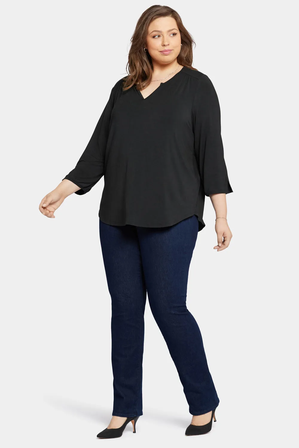 Perfect Tee In Plus Size - Black