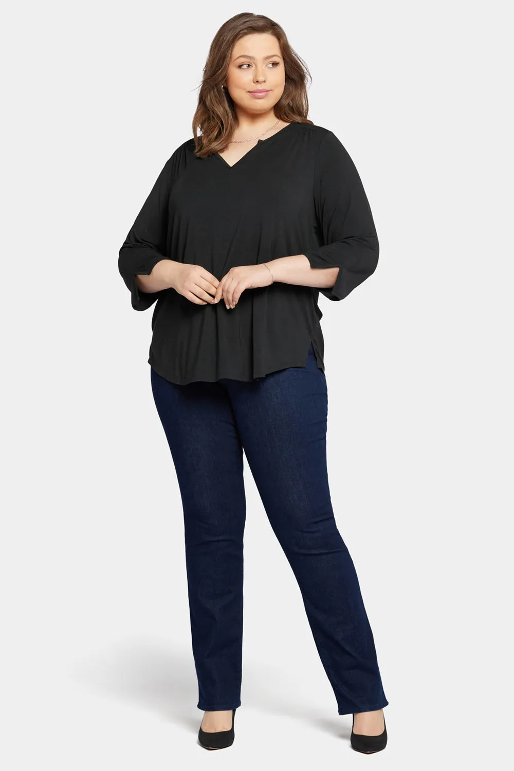 Perfect Tee In Plus Size - Black