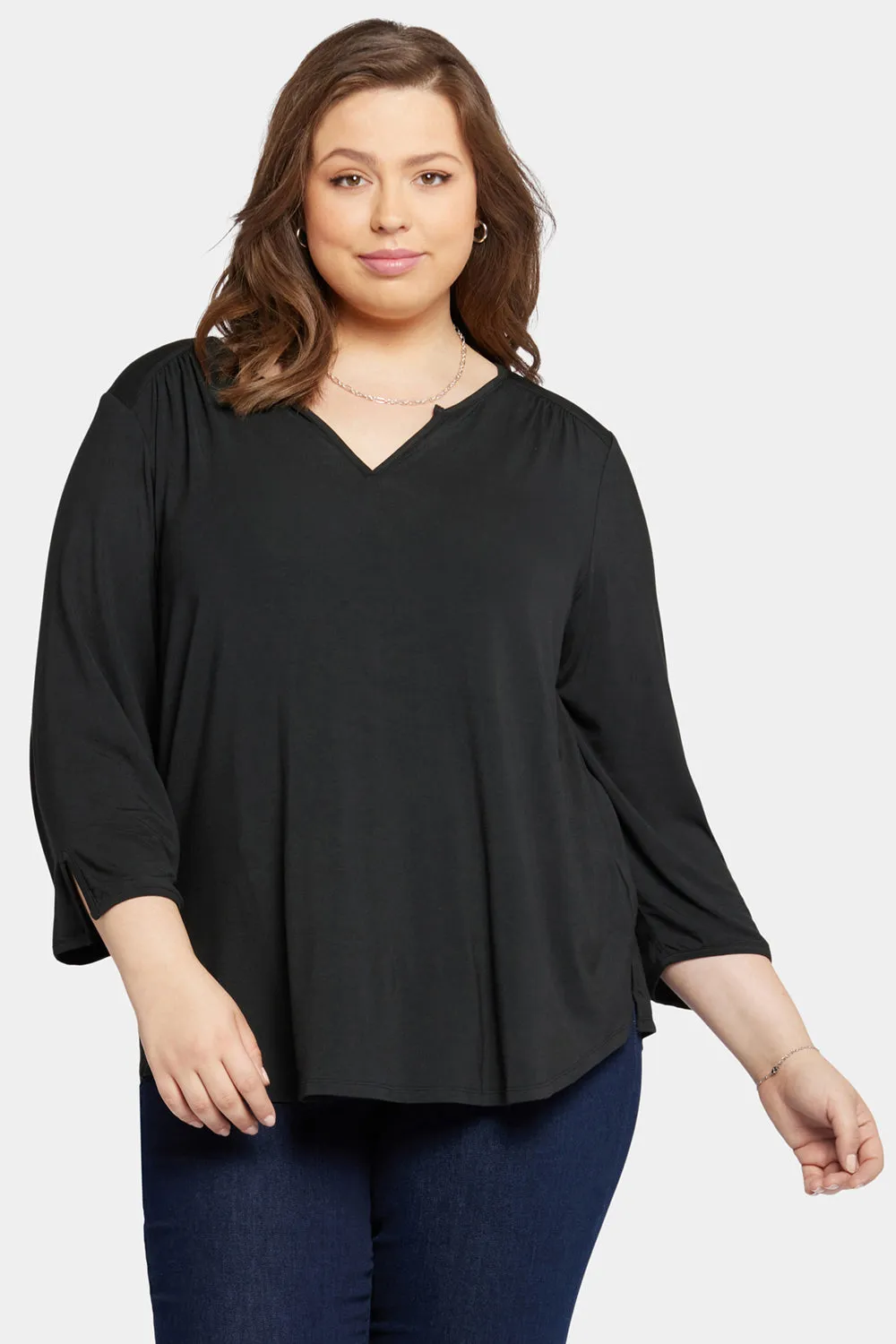 Perfect Tee In Plus Size - Black