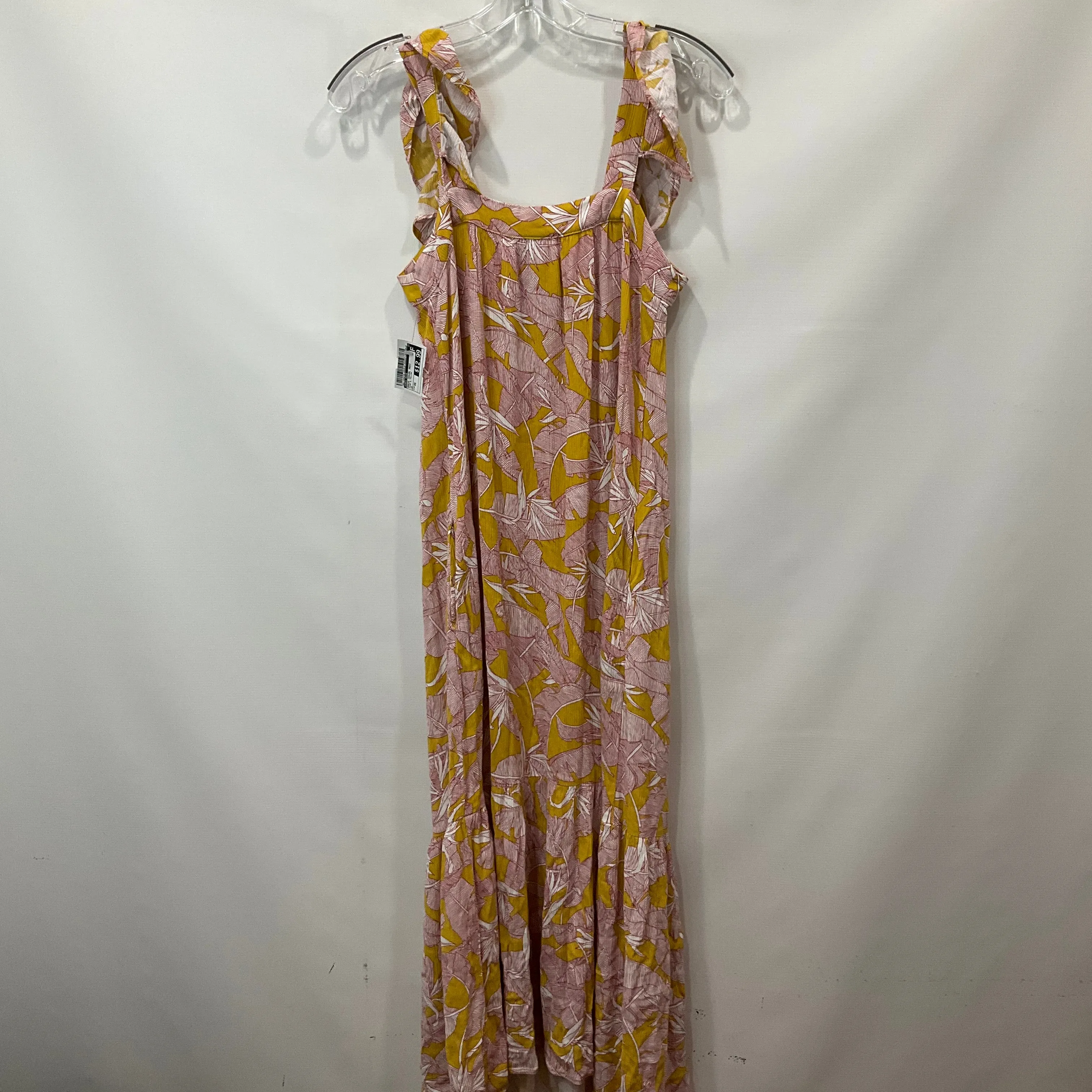 Pink & Yellow Dress Casual Maxi Knox Rose, Size Xs