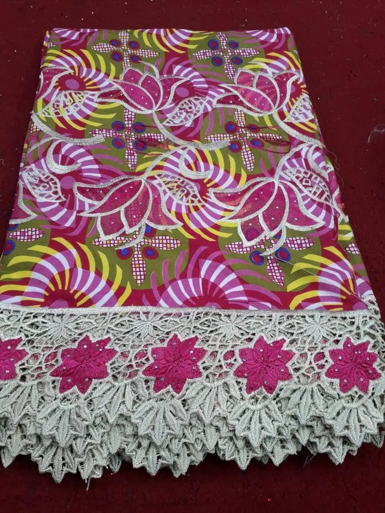 Pink and Yellow Flowers, Wax 'n' Lace