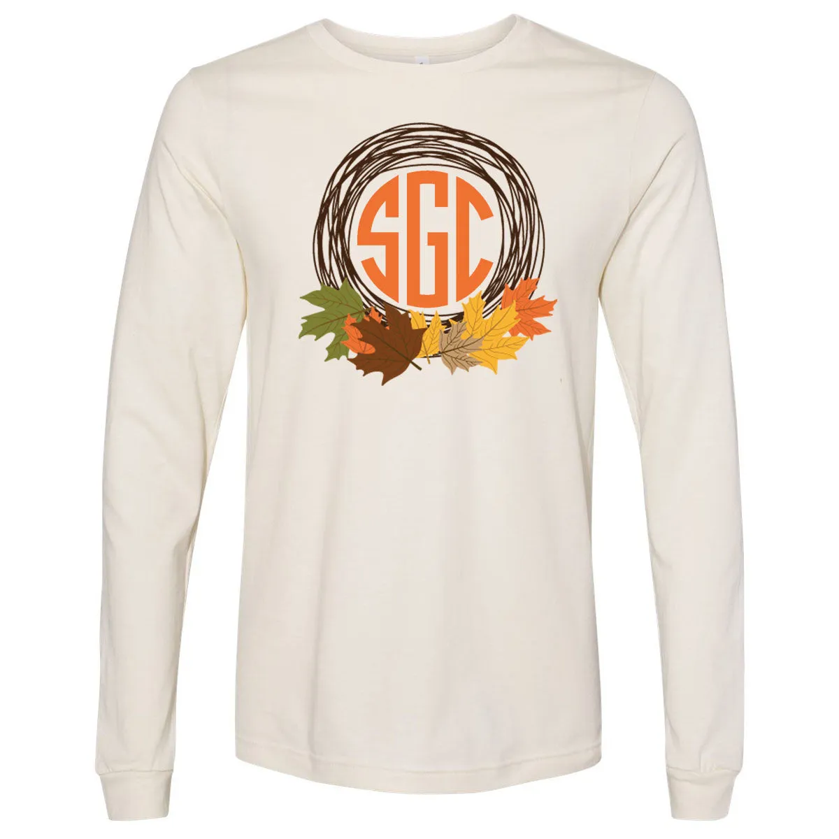 "Falling" for Jesus Monogram Circle Tee - Tan (Tee/Hoodie/Sweatshirt)