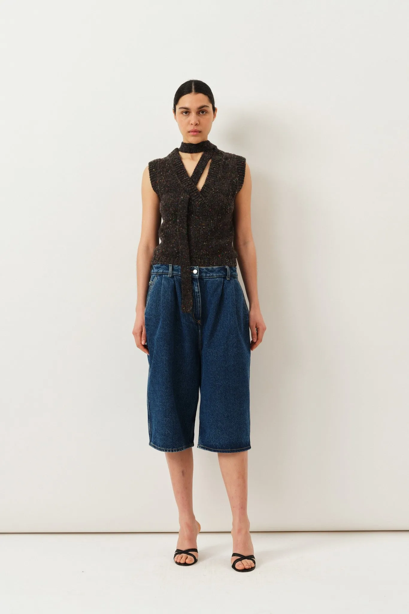Rosemarie Vest — Speckled Grey