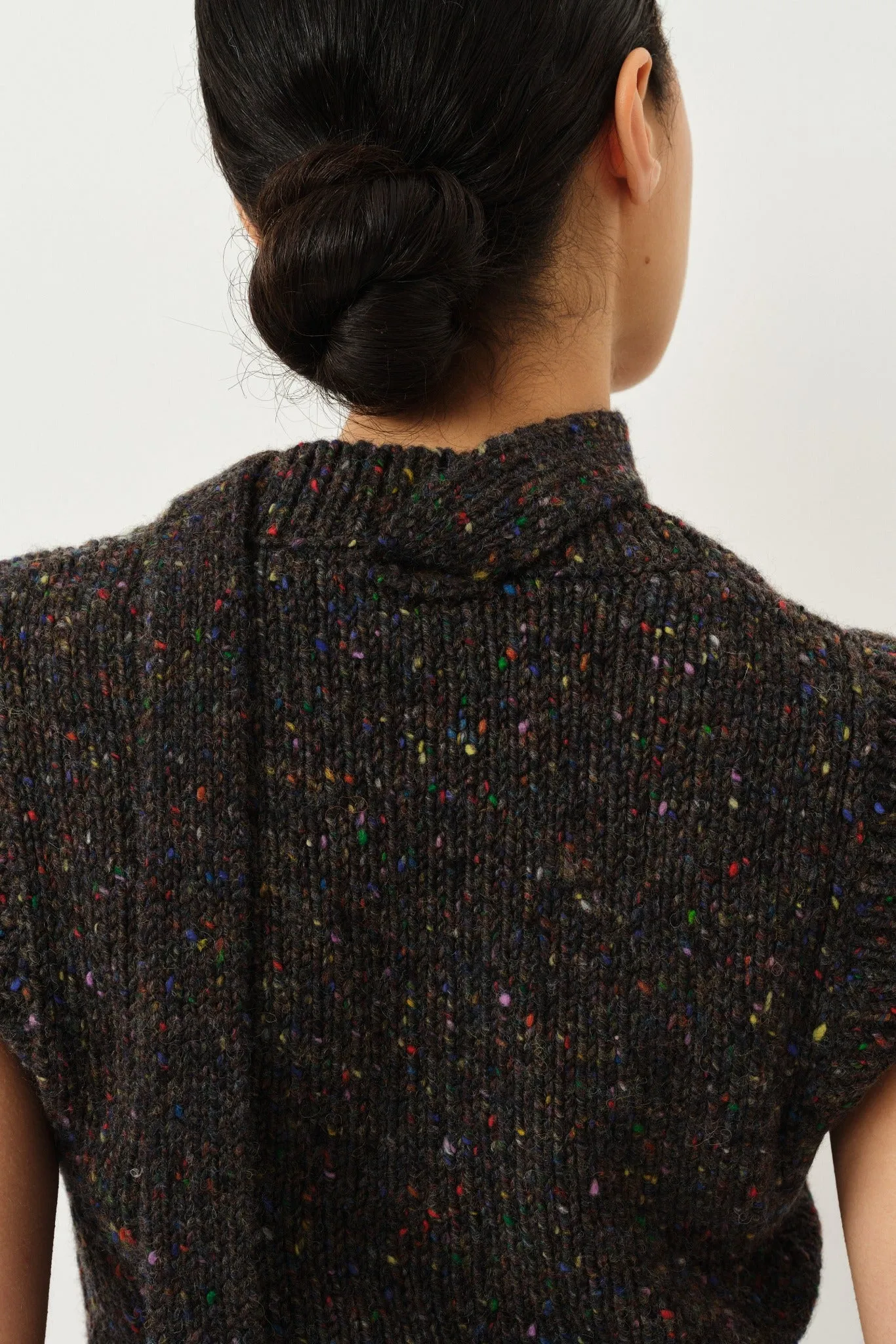 Rosemarie Vest — Speckled Grey