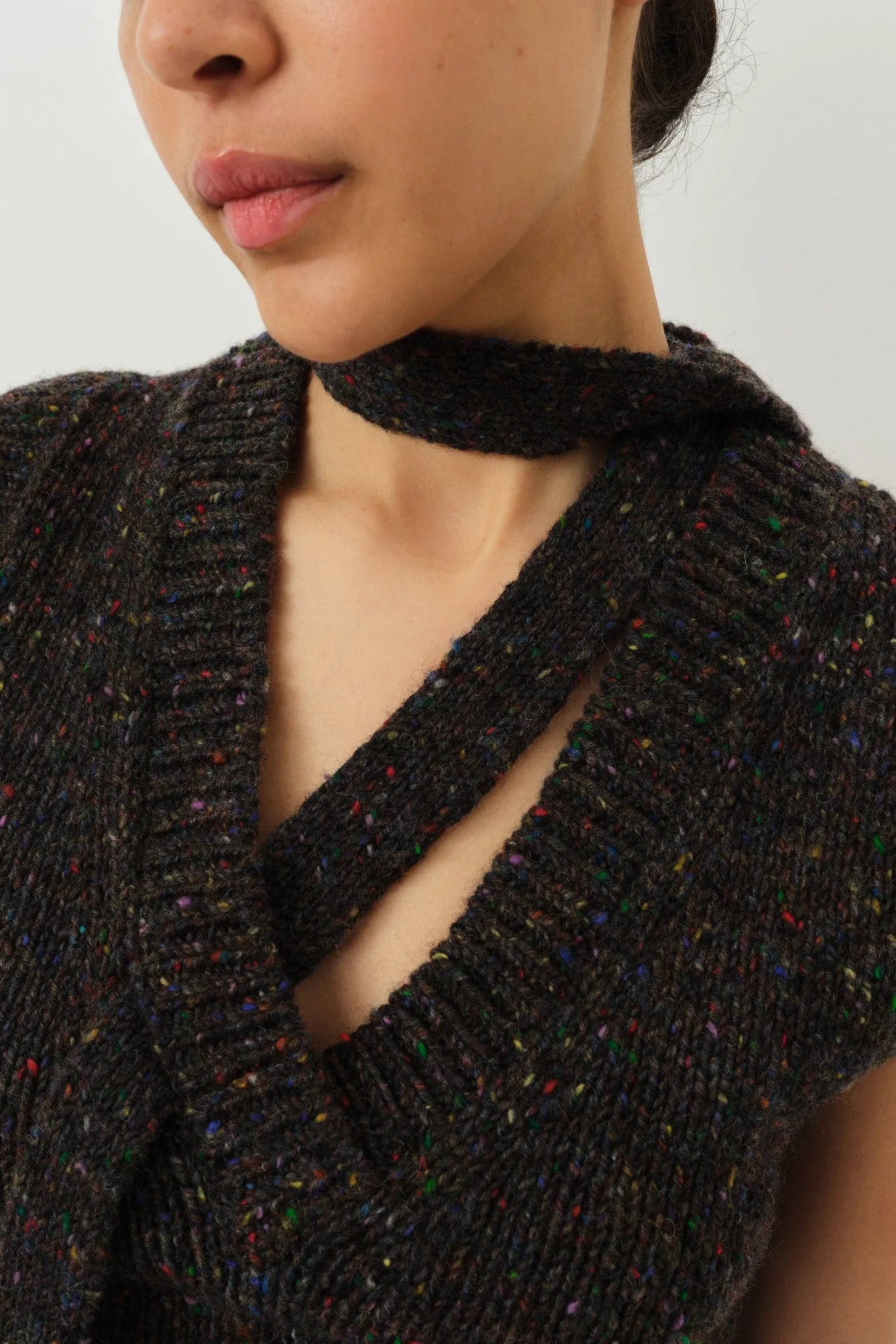 Rosemarie Vest — Speckled Grey